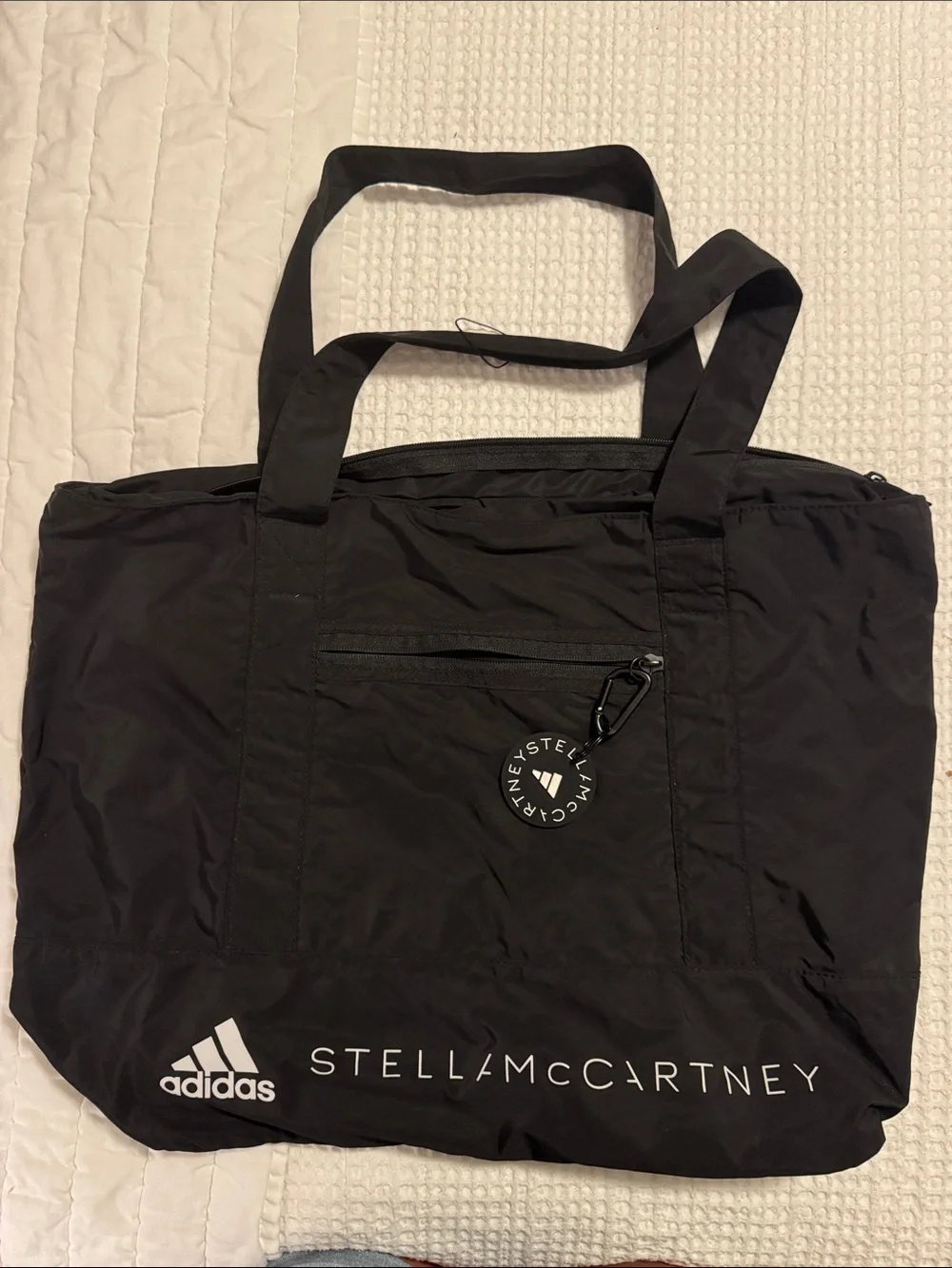 Adidas by Stella McCartney Black Nylon Duffel Tote Bag